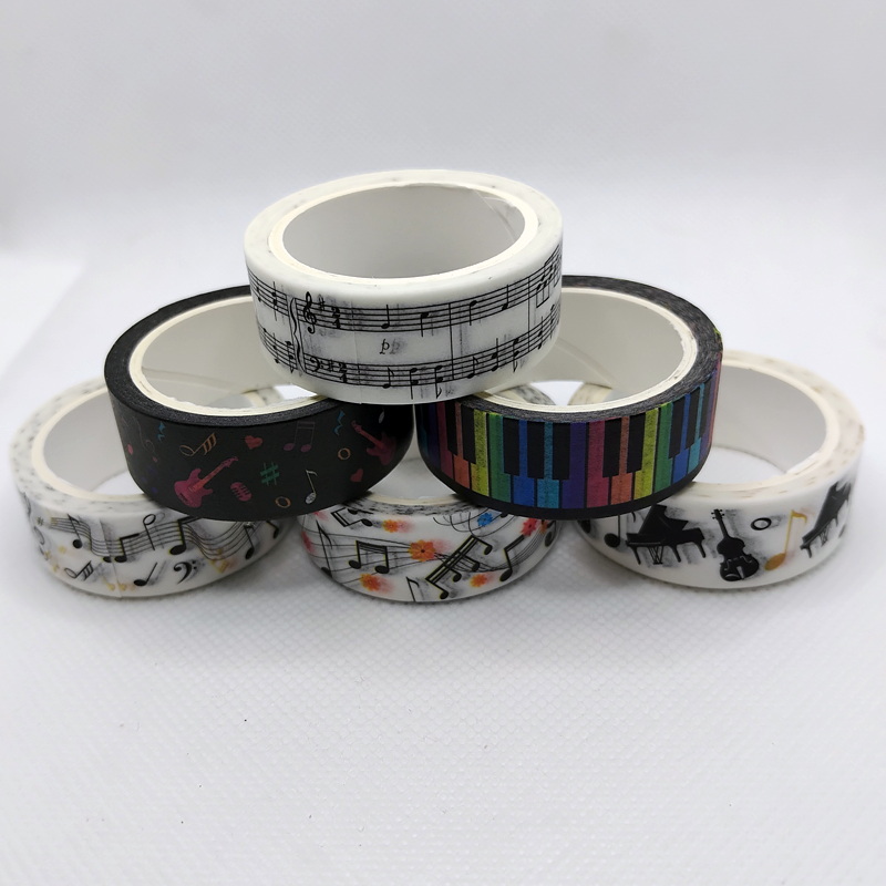 Music Pattern Washi Tape (Assorted 12 Designs)