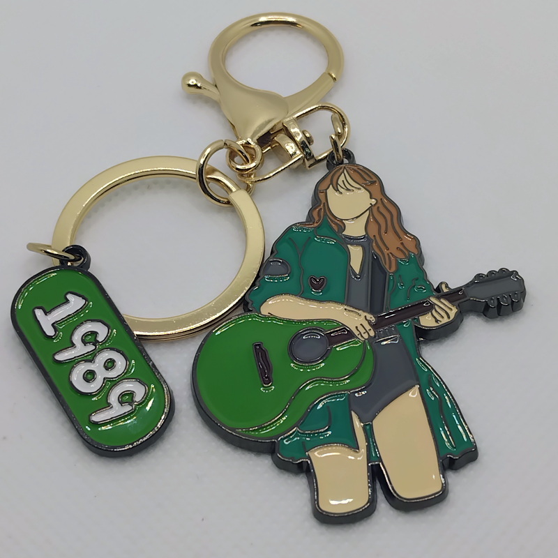 Keychain: Girl Playing Guitar