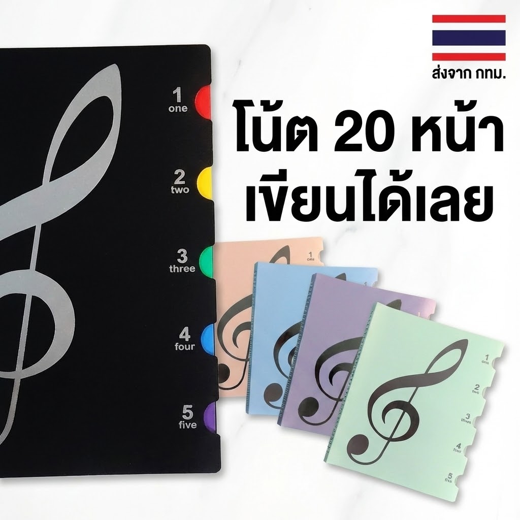 20-Page Music Folder (Writable without removing)