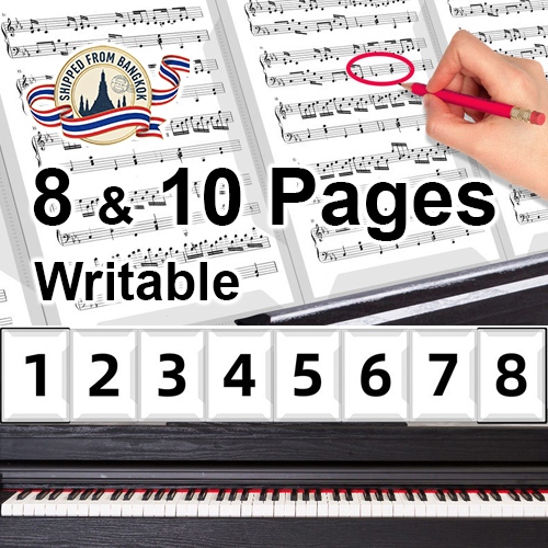 Dual-Song Sheet Music Folder – 8 & 10 Page Foldout, Writable Sleeves
