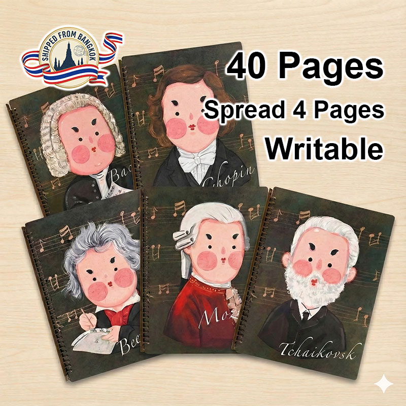 Composer Series Music Score Folder – 40 Pages (10 Sleeves × 4-Page Layout)