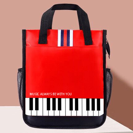 Two-Tone Bag, Piano Key Pattern, 30x33x11 cm