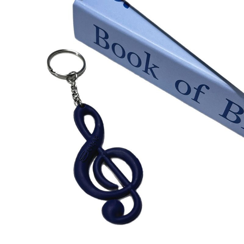 Purple Treble Clef Keychain