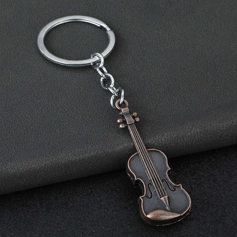 Violin Metal Alloy Keychain