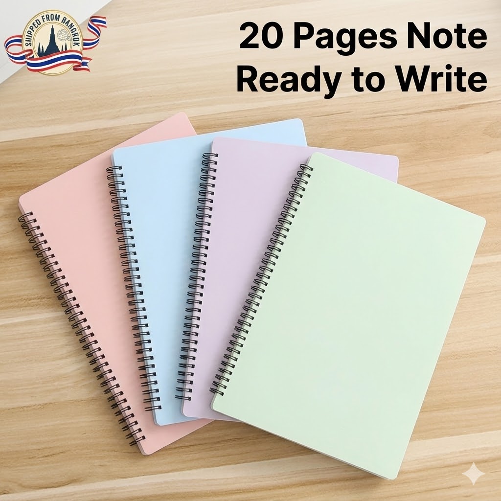 Morandi-color spiral-bound folder, music manuscript notebook, 20 pages, write directly without removing the pages.