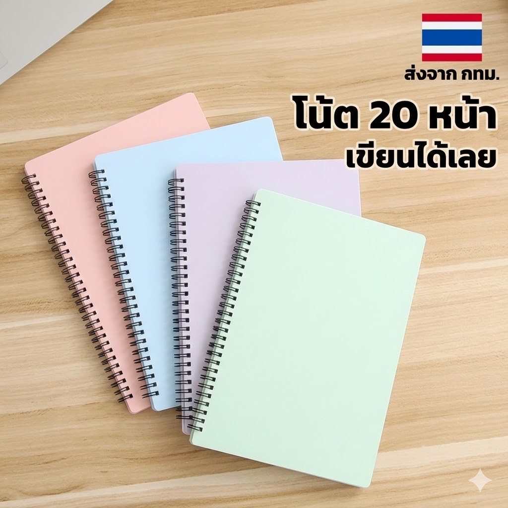 Morandi-color spiral-bound folder, music manuscript notebook, 20 pages, write directly without removing the pages.